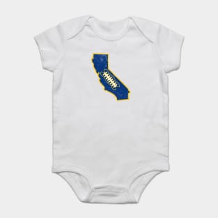 California Football, Retro - White Baby Bodysuit